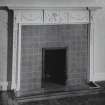 Interior.
Ground Floor, South-West apartment, fireplace in South Wall.