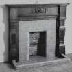 Interior.
Ground Floor, North-East apartment, fireplace in South Wall.