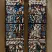 Detail of stained glass window, North-West side of balcony.