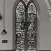 Detail of stained glass window, North-West side of balcony.