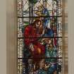 Detail of stained glass window.