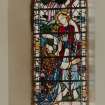 Detail of stained glass window. (Mary hath chosen).