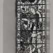Detail of stained glass window. (Mary hath chosen).