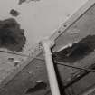 Detail of cast-iron column (0.31 diameter at base) and brick vaulting at West end of First Floor of Mill Block.