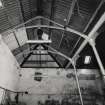 Boiler House, view of cast-iron roof trusses.