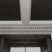 Interior.
Detail of cornice and ceiling in Faculty library.