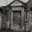Arthurstone House
Architectural fragments in N wall of walled garden, View fron S