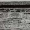 Ballinluig, Birchraig, Baptist Chapel.
General view of dtaestone of Chapel on South-West facade.
Insc: '1847'.
