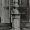 Detail of  drawing room S bay window cast iron mullion