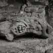 Bardmony Bank House.
Detail of carved fragment on garden wall.