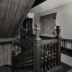 Bamff House, interior.
View of staircase from first floor landing.