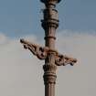 Detail of cast iron lamp post