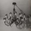 Battleby House, interior.
General view of chandelier in North-East part of Drawing Room.