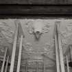 Interior.
View of Dining Room, ceiling in process of being removed.