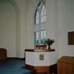 Interior, detail of pulpit