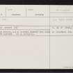 Strichen Mains, NJ95SW 8, Ordnance Survey index card, Recto