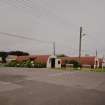 View of visitor car park and parade ground area with visiting unit HQ