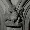 Duncrub Park, Duncrub Chapel, interior
Detail of carved animal corbal.