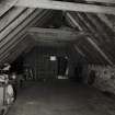Edramucky Steading. Interior view: upper level of W barn, from N.