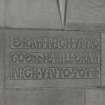 Porch. Detail of inscription on door jamb " DRWA NIGH UNTO GOD AND HE WILL DRAW NIGH UNTO YOU"