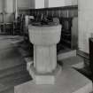 Interior. Detail of font