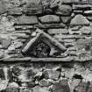 Kilspindie, Dovecot.
Detail of reused fragment.