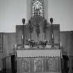 Interior. Detail of altar and Robert Lorimer 1912 reredos