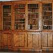 Kethick House, interior.
View of bookcases in library.