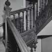 Lawers House, interior.
Detail of balustrade on main stair, first floor landing.