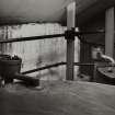 Edradour distillery, interior.
General view of crank-shaft and heads of reciprocation pumps.