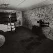 Edradour distillery, interior.
General view of filling store, showing spirit reciever and cask-weighing apparatus.