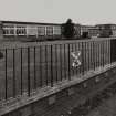 View from E through railings showing central portion of Office building
Photographed 27 January 1994