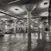 Materials Store: View of first floor showing stock of flat-packed boxes in use in the Bottling Hall.
Photographed 27 January 1994