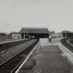 Perth, Leonard Street, General Station
Platforms 2 & 3: view from south showing south side of station, and bi-furcation of lines, Platform 3 (left) going north to Inverness, and Platform 2 (right) serving trains to Dundee and Aberdeen