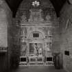 Interior view of part of Stormont Mausoleum - showing memorial to David, First Viscount Scone (d.1631).