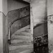 Orchil House, interior.
View of first floor stone service stair from East.