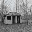 N Nissen hut. View from N