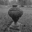 W side Detail of ornamental urn