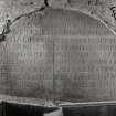 Interior, arched memorial, detail