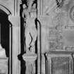 Interior.
Detail of the Menzies monument on North wall. Figure of Faith and date 1616.