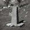 Detail of gravestone of Sam, the manager's dog, which died on 30 August 1907