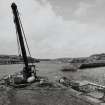 Rodel Harbour: Detail of hand-crane