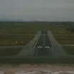 Oblique aerial view looking down runway 25 on approach to Stornoway Airport, taken from the ENE.