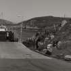 View from WSW of Isle of Rhum ferry receiving cars and passengers (on the Scalpay side)