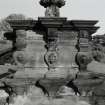 Mansion, garden, fountain, South face, detail.