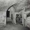 Interior, tower, first floor, main hall, view of North window.