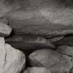 Blackhouse C.
Detail of quern built into North window.