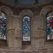 Edinburgh, East Fettes Avenue, St Luke's Parish Church, interior.
Detail of triple stained glass window above altar.