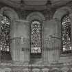 Edinburgh, East Fettes Avenue, St Luke's Parish Church, interior.
Detail of triple stained glass window above altar.