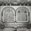 Edinburgh, East Fettes Avenue, St Luke's Parish Church, interior.
Detail of memorial plaque, inscribed: 'John Calderwood. Walter Cowan. Robert A. Cowe. J.A. Cruickshank. William Davidson. David Hume. George H. Millar. John D.Millar. James Douglas. Thomas D. Miller. Jas Douglas Monro. Harry M. Muir. George Neill. Alexr Peddieson. William Philip. John Ritchie. Alexander Wood. To the Glory of God and in the memory of the above who fell in the Great War. 1914-1919'.